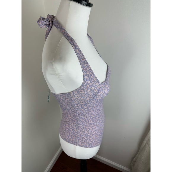 NWT Free People Talk Back Bodysuit Lilac Combo SMALL - Picture 10 of 10
